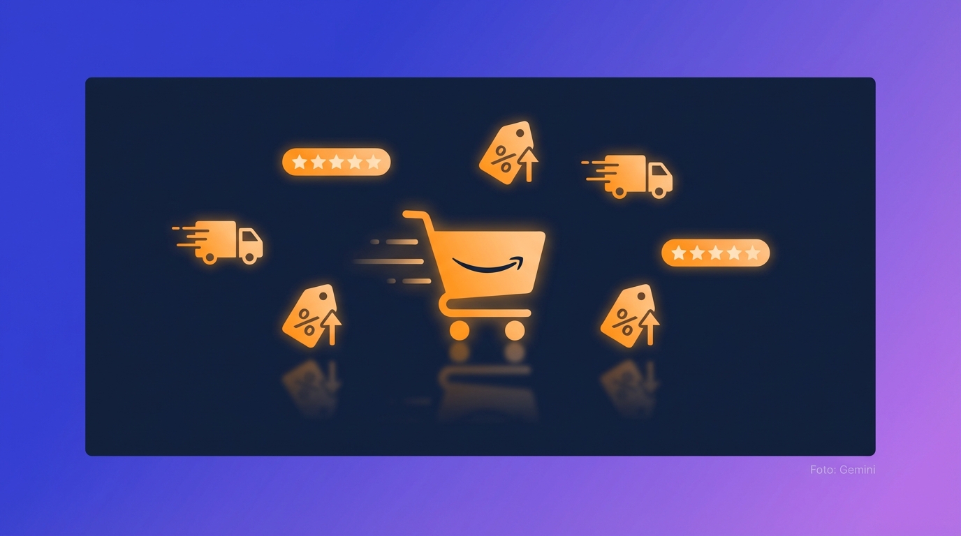 Amazon Buy Box – orange basket button with performance metrics