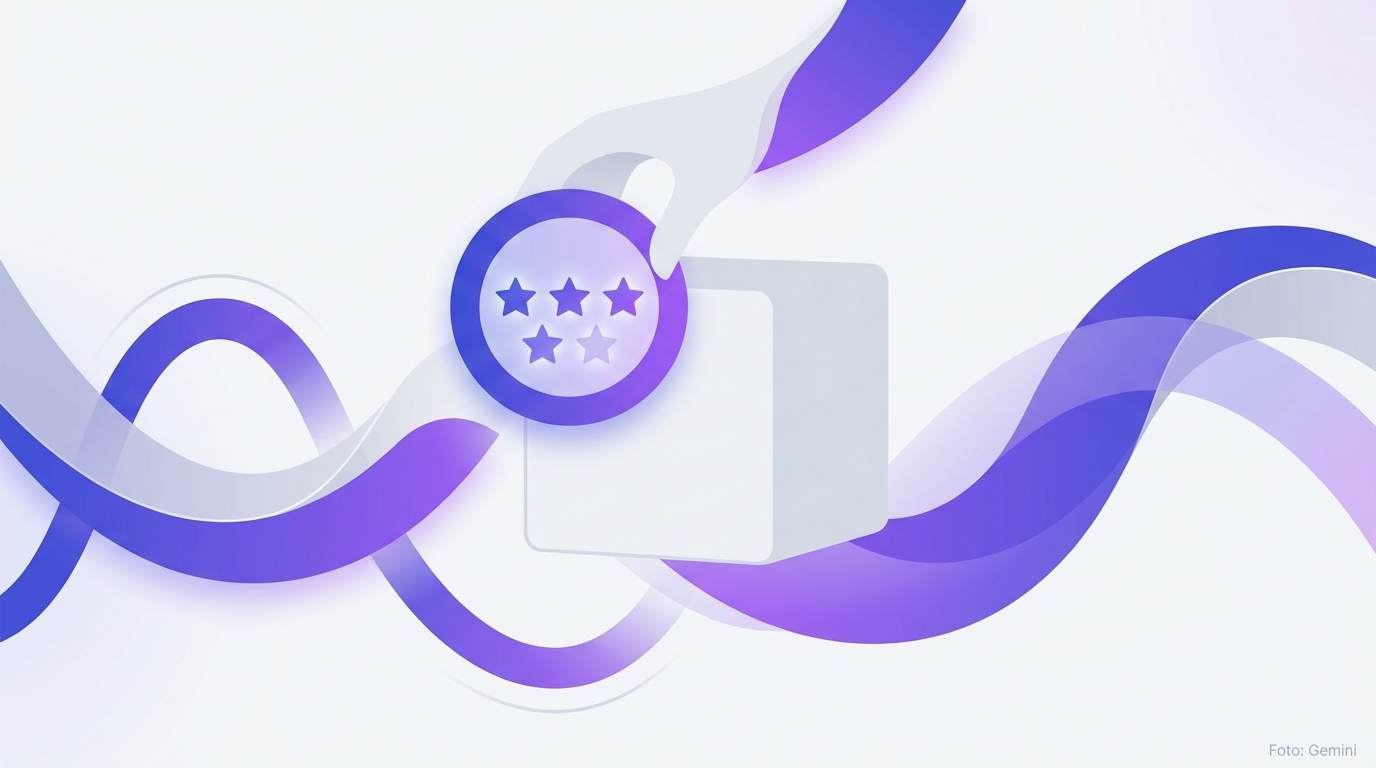 Abstract editorial illustration of an Amazon Vine review in the Sellercore brand style